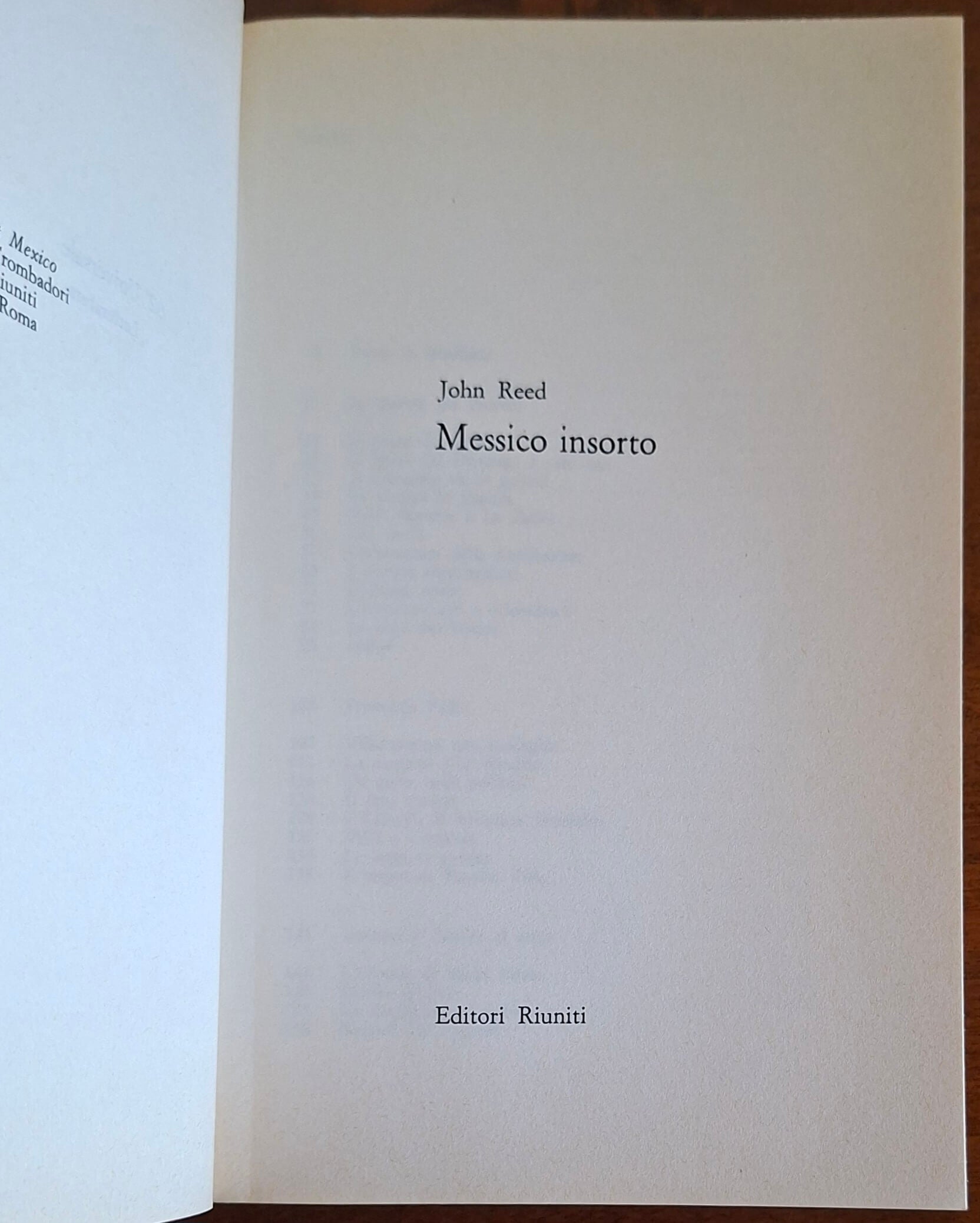 Messico insorto - John Reed - Editori Riuniti