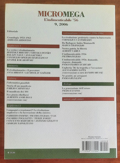 Micro Mega n. 09 - 2006 - L’indimenticabile ’56