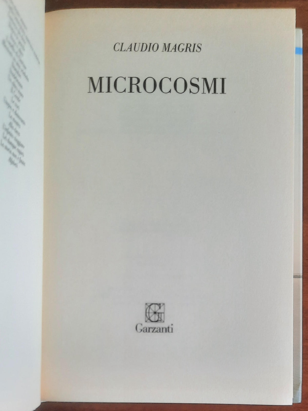 Microcosmi - di Claudio Magris - Garzanti