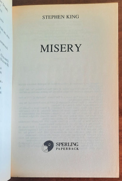 Misery - di Stephen King - Sperling Paperback