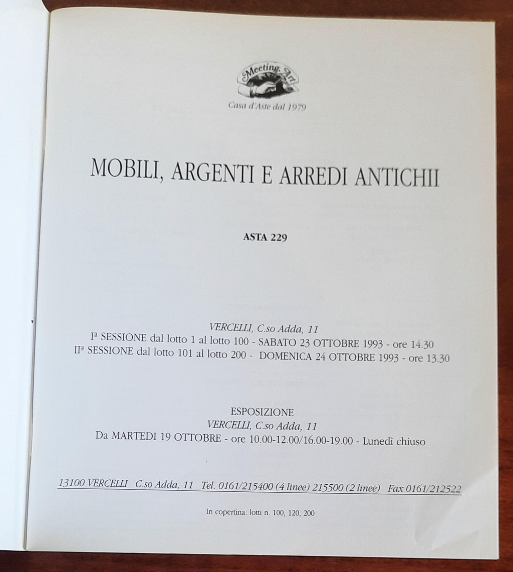 Mobili, argenti e arredi antichi