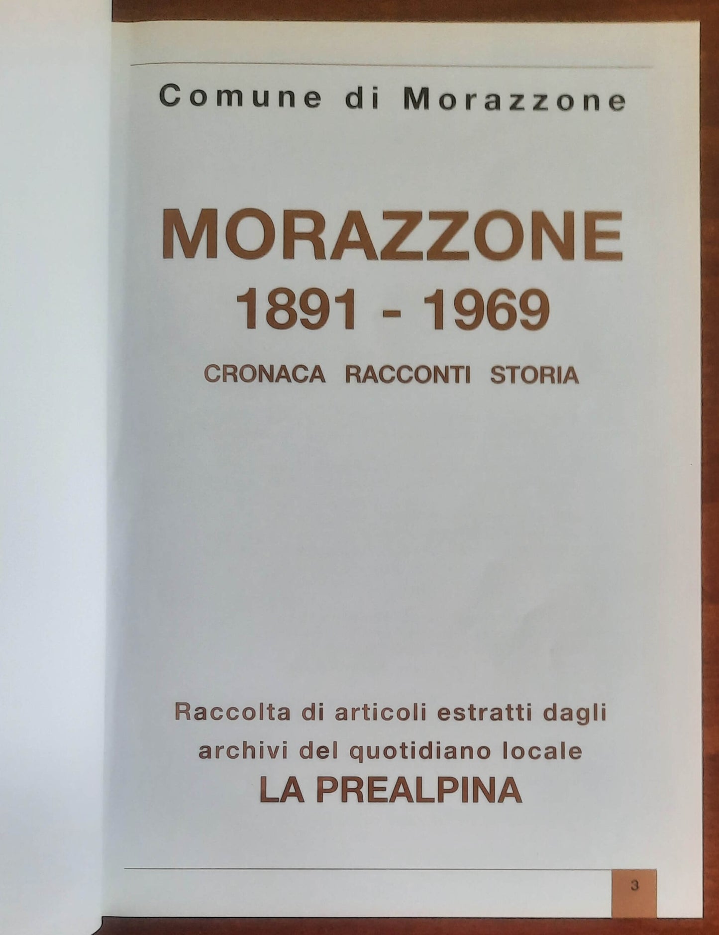Morazzone 1891 - 1969. Cronaca, Racconti, Storia