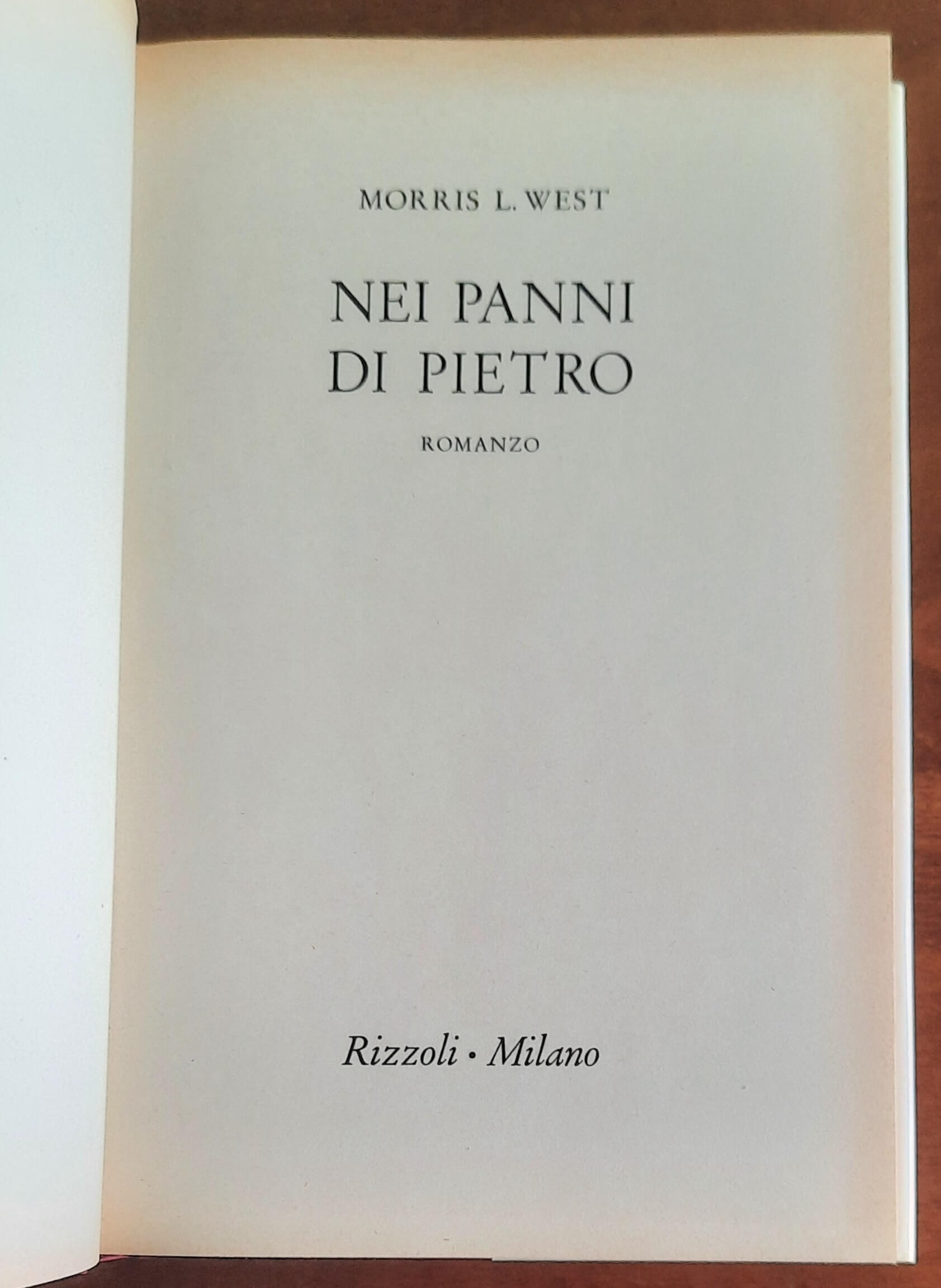 Nei panni di Pietro - di Morris L. West - Rizzoli