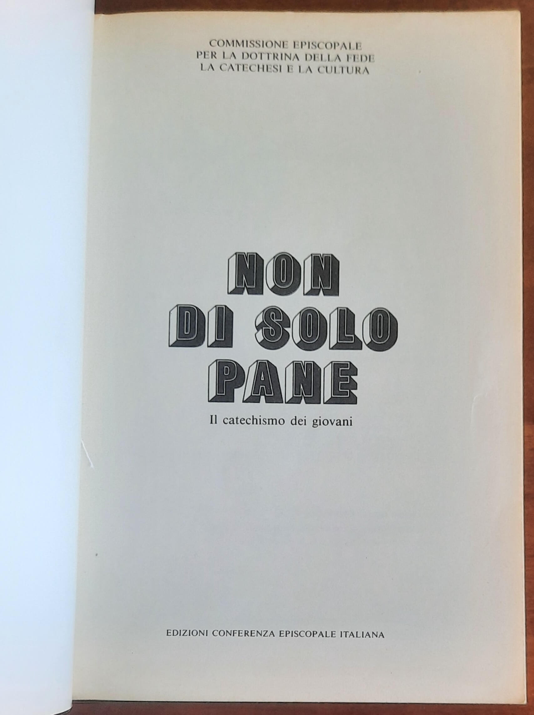 Non di solo pane. Il catechismo dei giovani - Ediz. Conferenza Episcopale Italiana