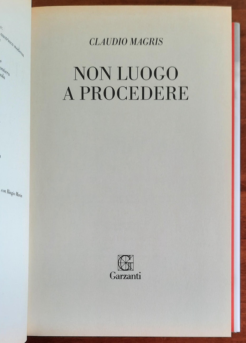 Non luogo a procedere - di Claudio Magris - Garzanti