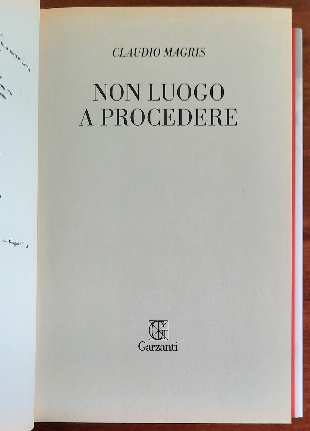 Non luogo a procedere - di Claudio Magris - Garzanti
