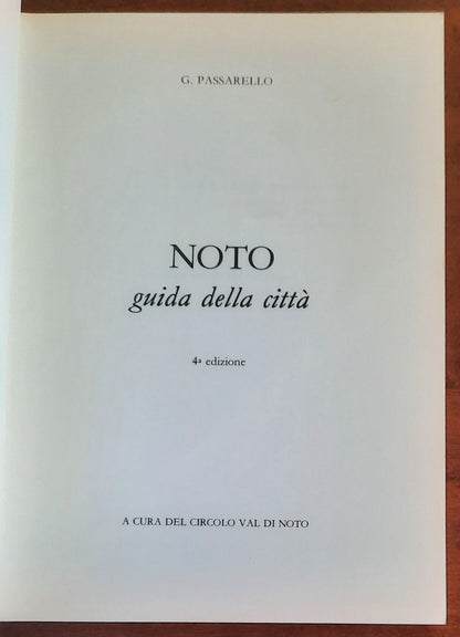 Noto guida della città - di Gaetano Passarello