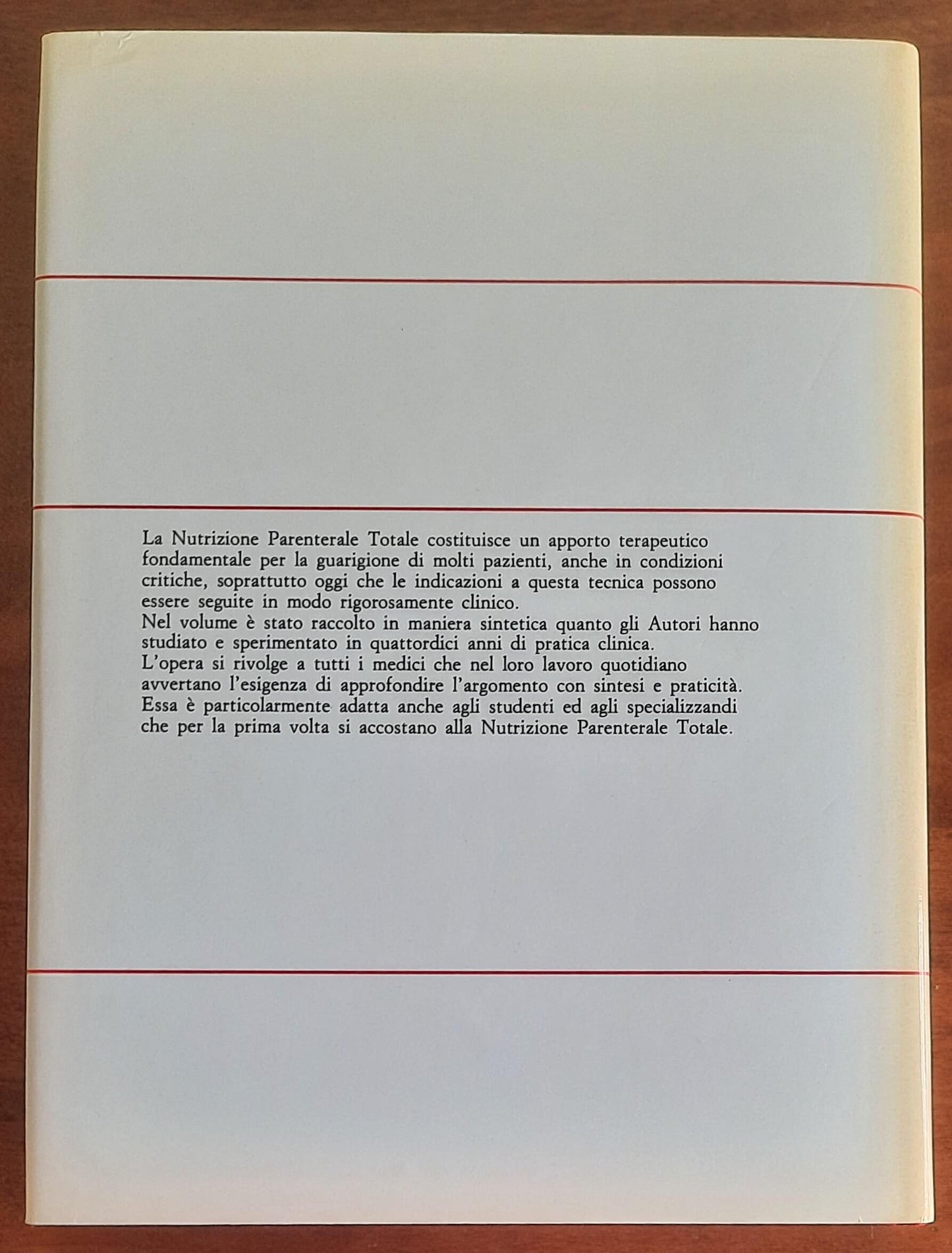 Nutrizione Parenterale totale. Biochimica, Tecnica, Applicazioni cliniche