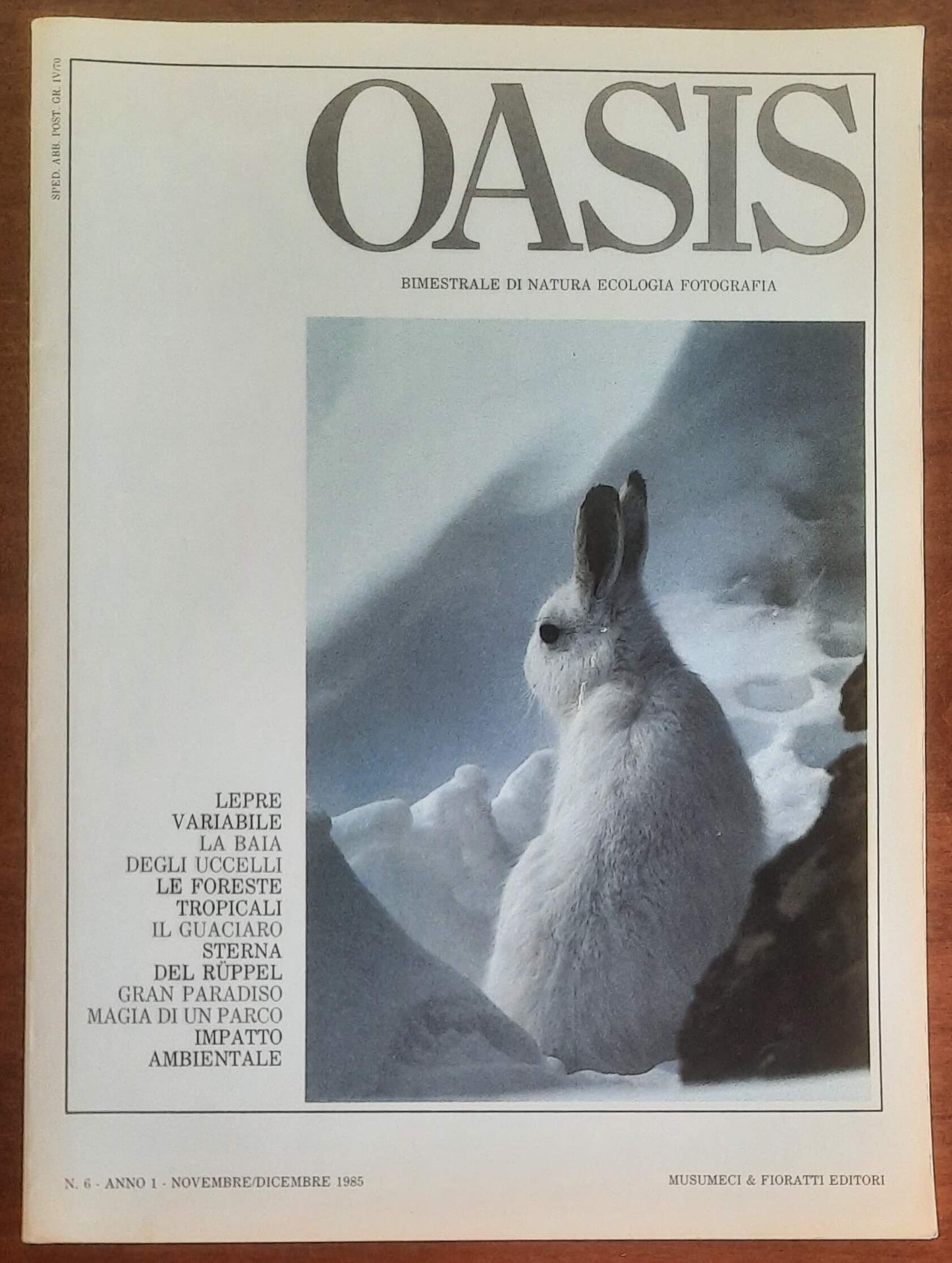 Oasis n. 6 - Novembre/Dicembre 1985