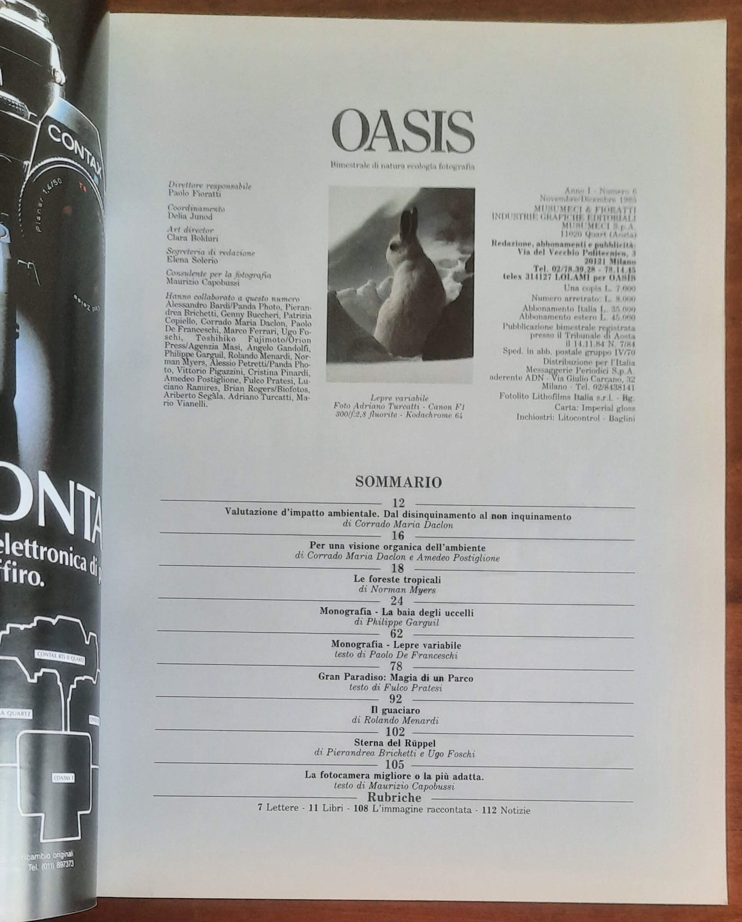 Oasis n. 6 - Novembre/Dicembre 1985