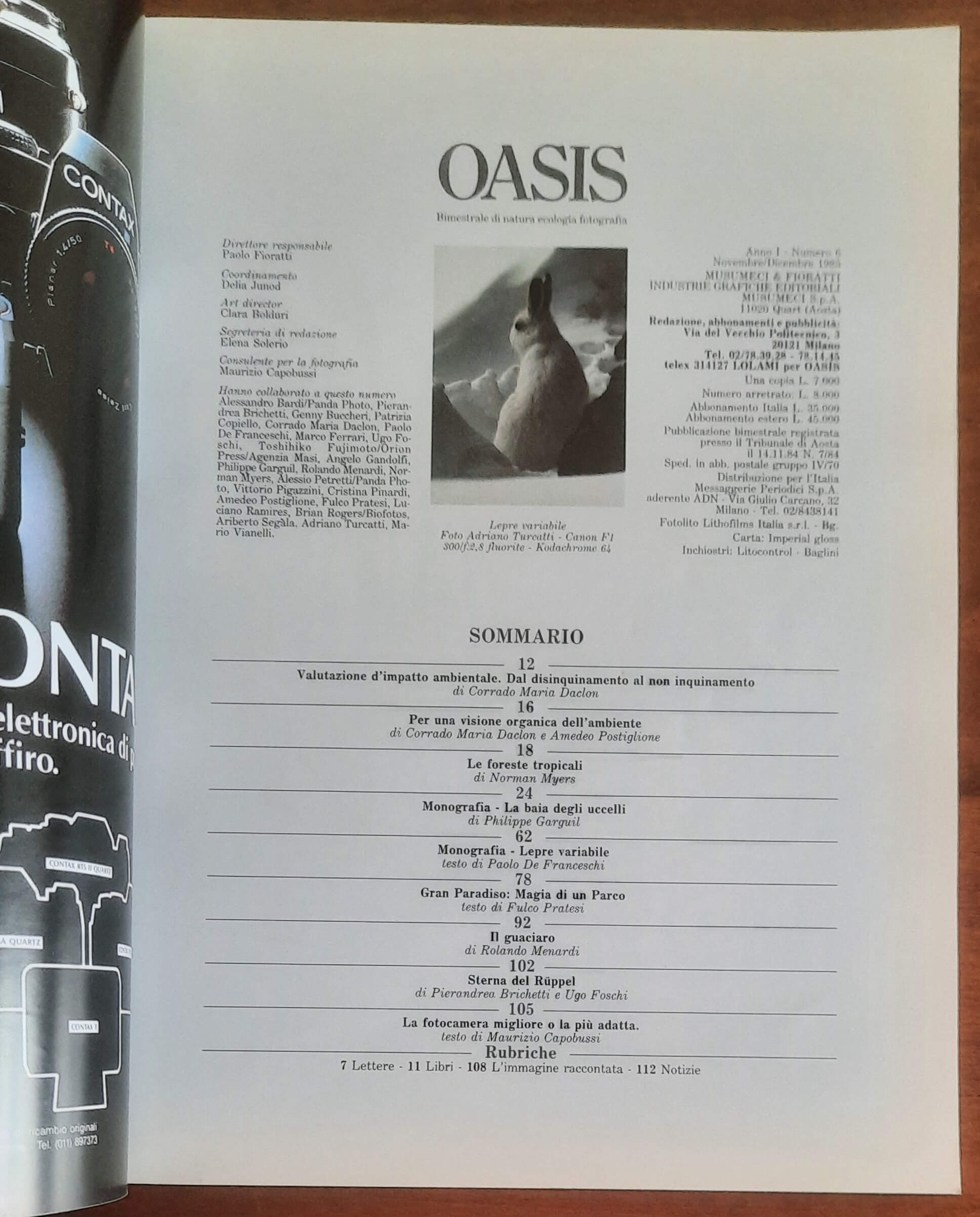Oasis n. 6 - Novembre/Dicembre 1985