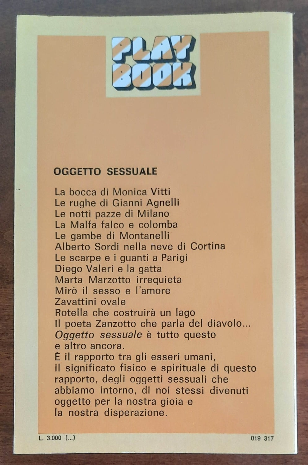 Oggetto sessuale - Rusconi - 1977 - Libreria Biellese