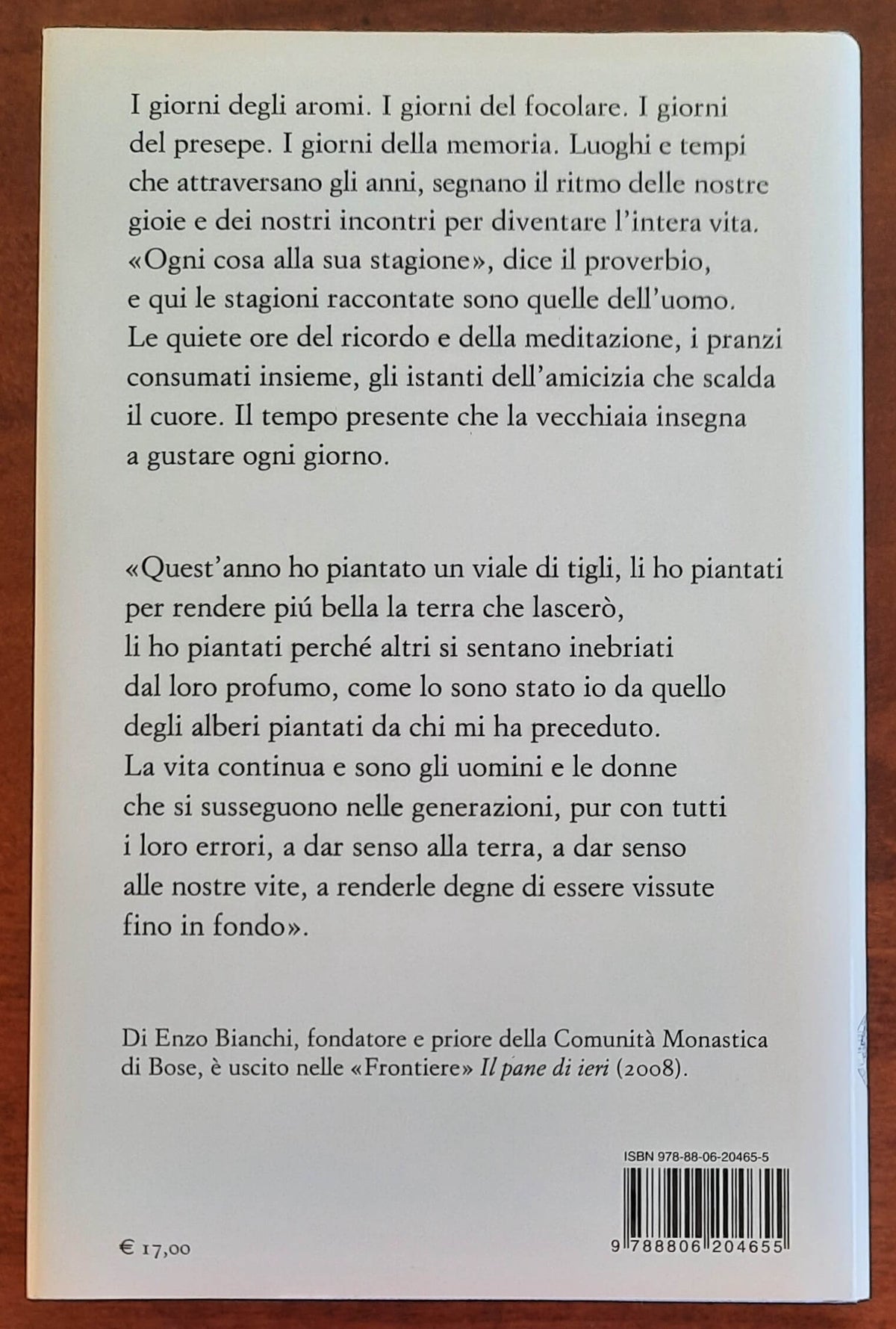 Ogni cosa alla sua stagione - di Enzo Bianchi - Einaudi