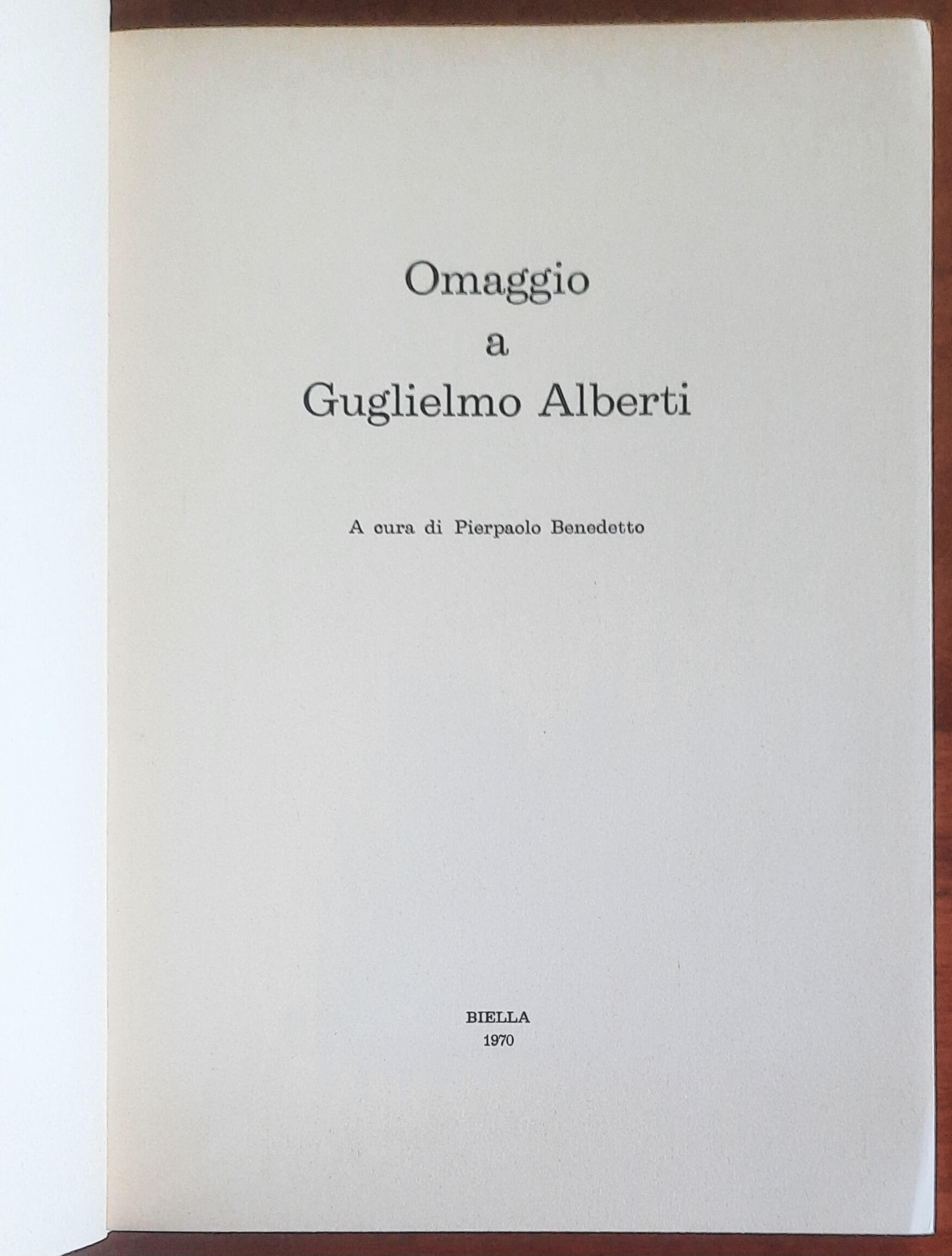 Omaggio a Guglielmo Alberti - a Cura Di Pierpaolo Benedetto