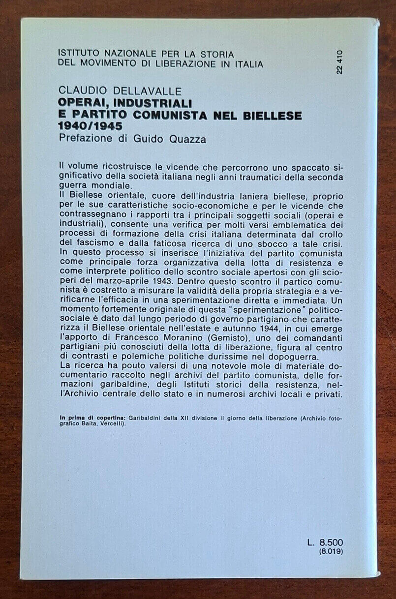 Operai, industriali e partito comunista nel Biellese 1940-1945