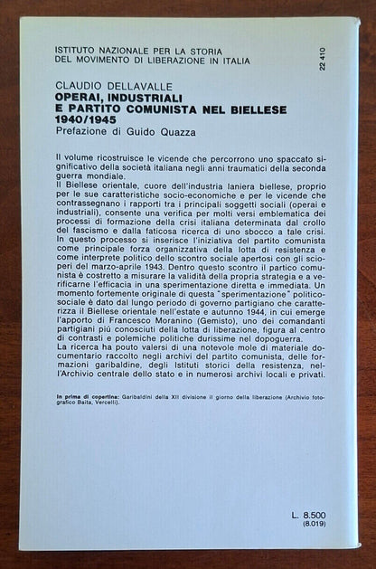 Operai, industriali e partito comunista nel Biellese 1940-1945
