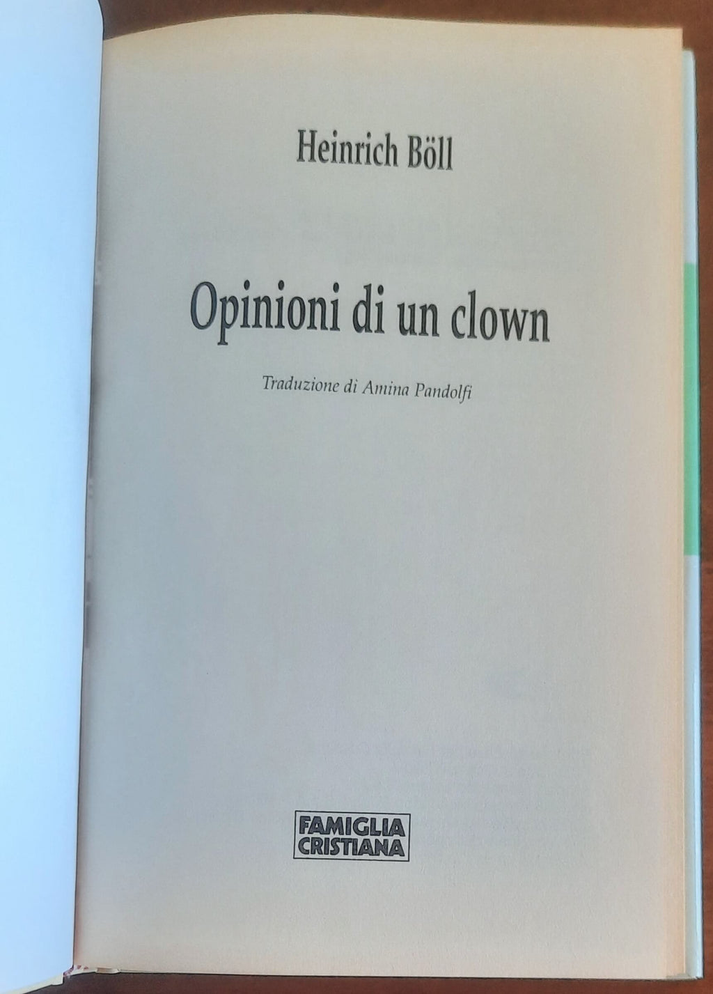 Opinioni di un clown - di Heinrich Boll - San Paolo Edizioni