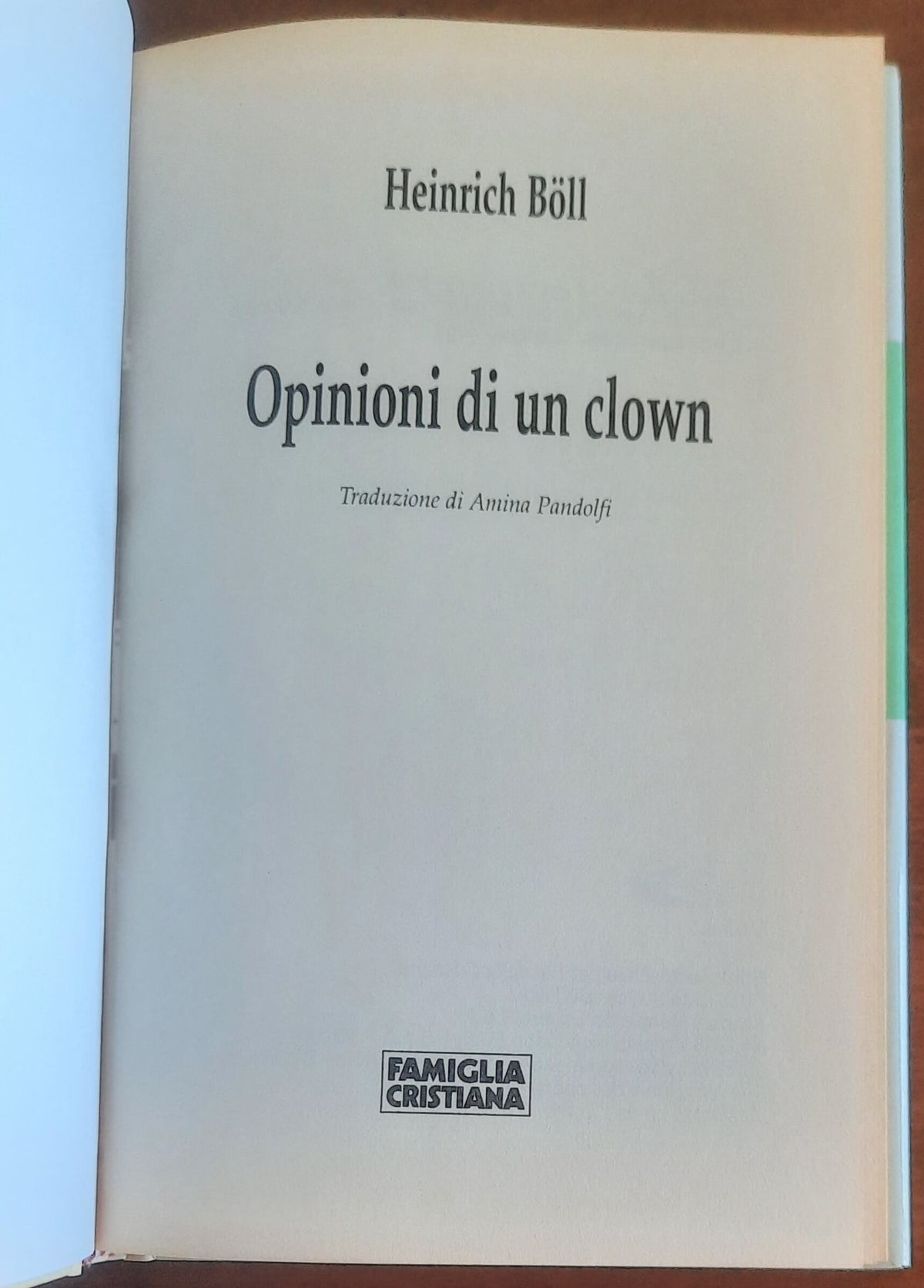 Opinioni di un clown - di Heinrich Boll - San Paolo Edizioni