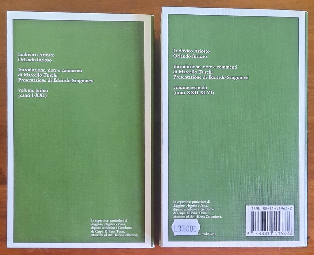 Orlano furioso - in 2 vol. - Ludovico Ariosto - Garzanti