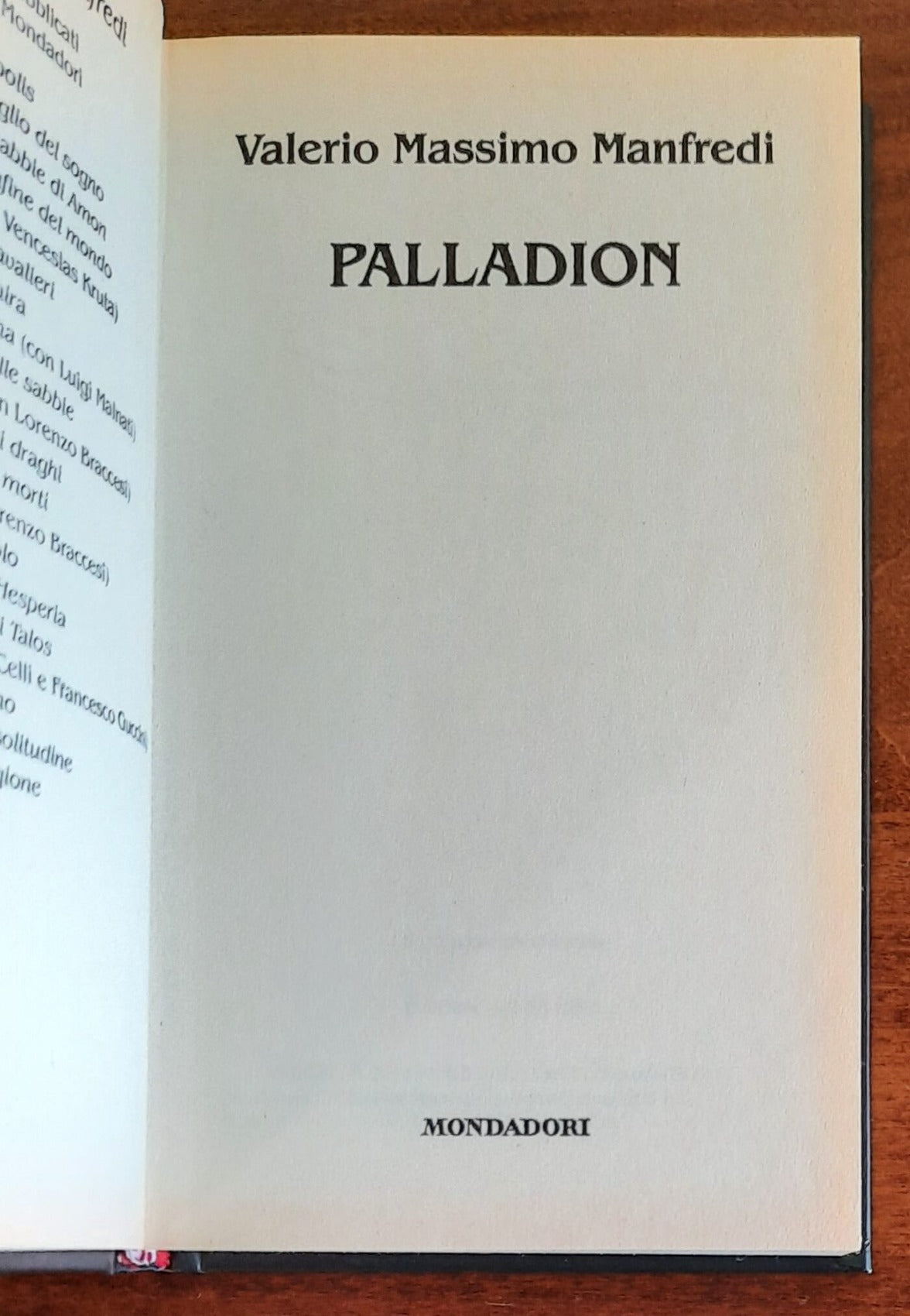 Palladion - di Valerio Massimo Manfredi - Mondadori
