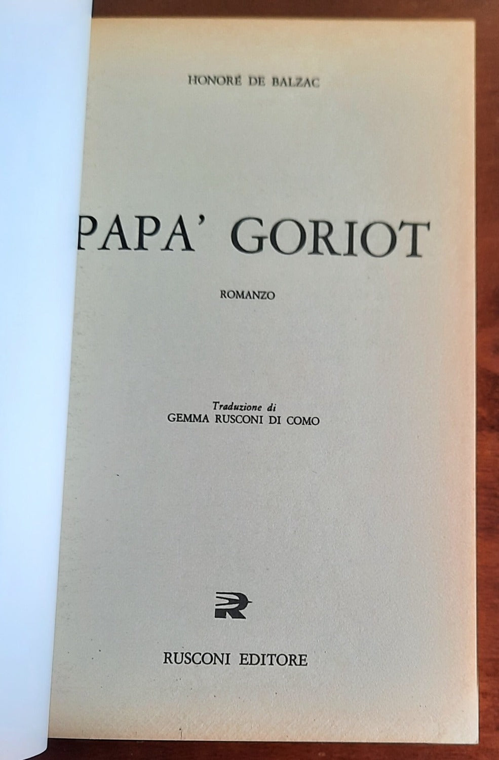 Papà Goriot - Rusconi - 1993