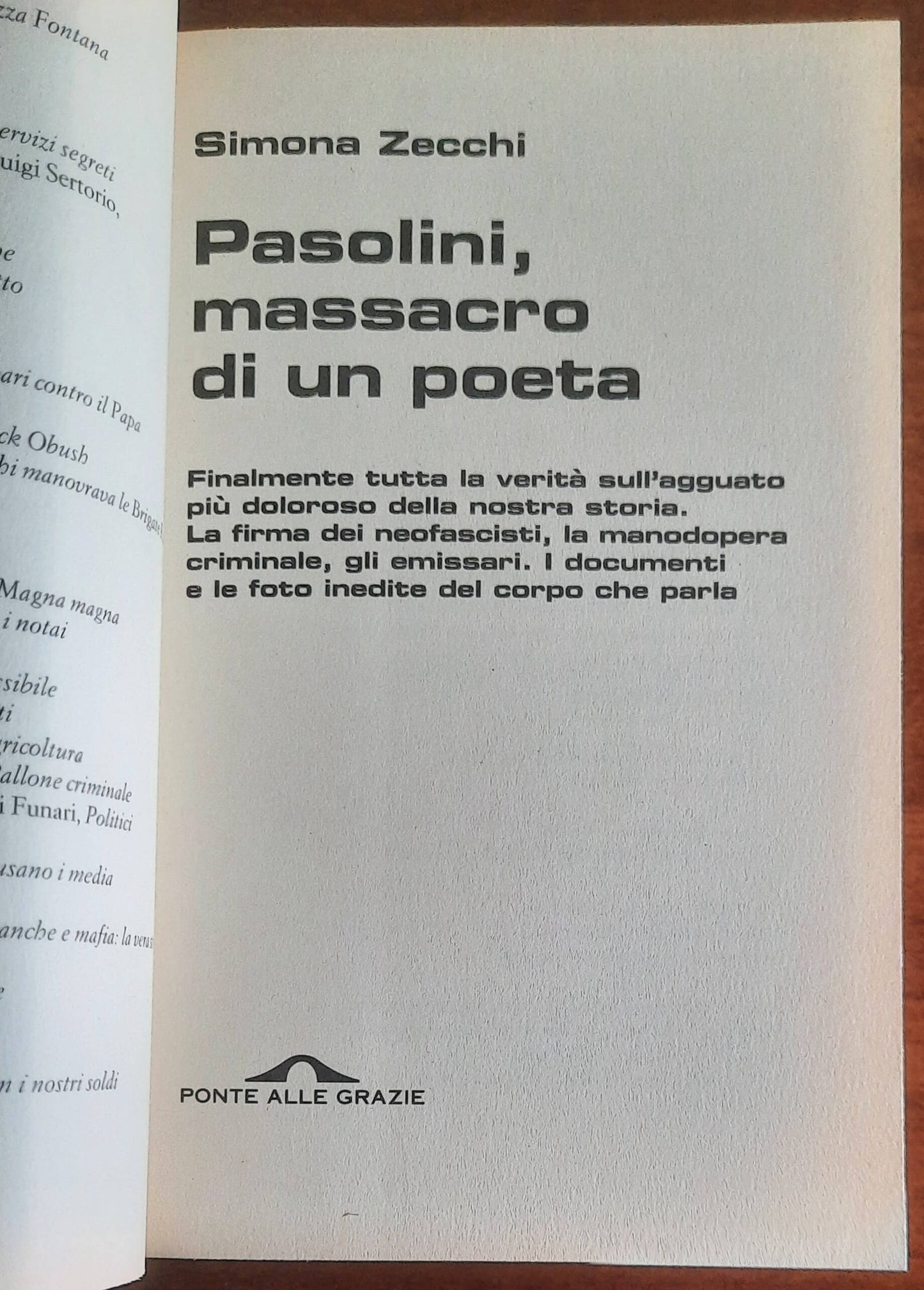 Pasolini, massacro di un poeta - Ponte Alle Grazie