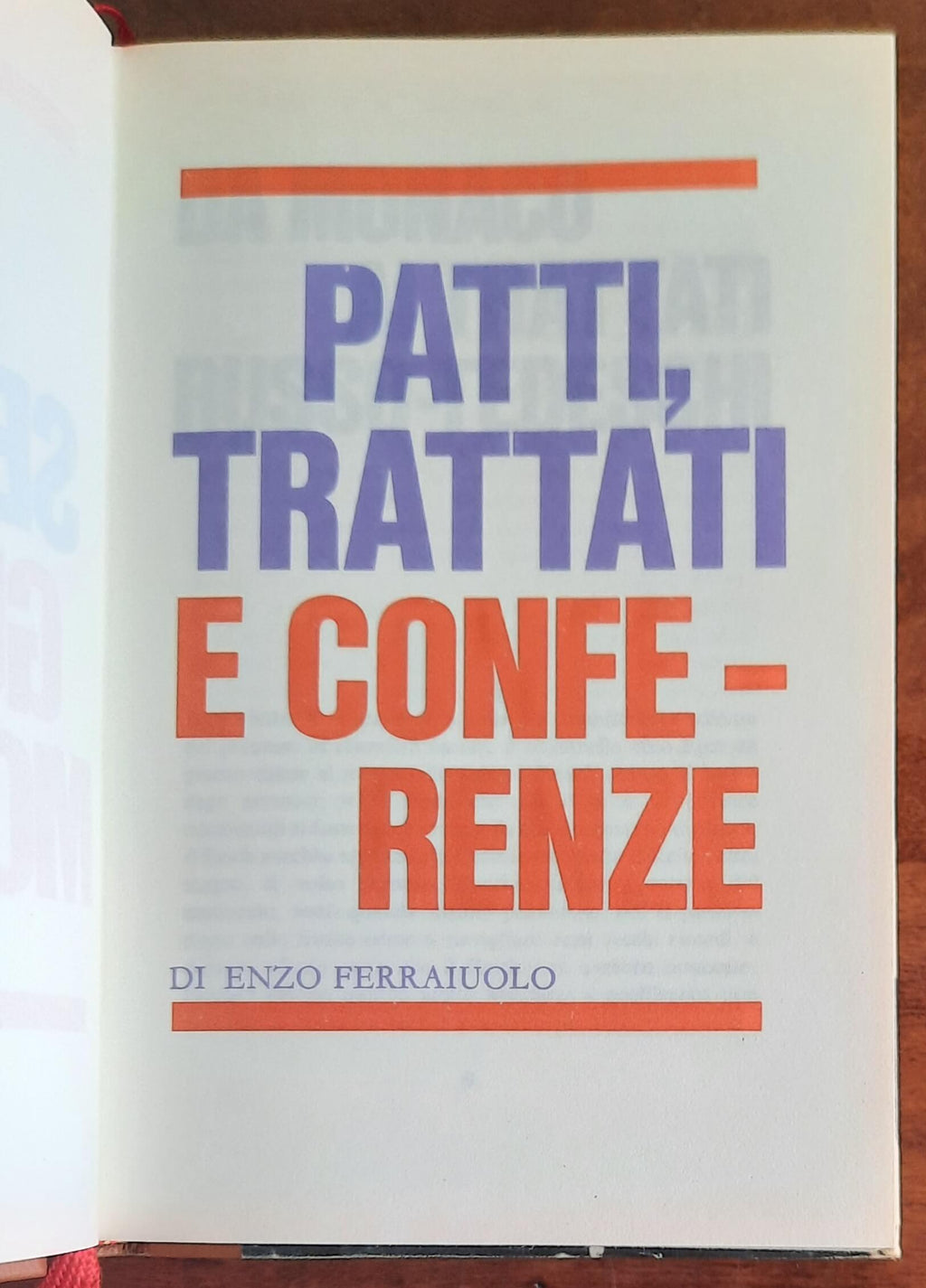 Patti trattati e conferenze - Edizioni Ferni - 1973