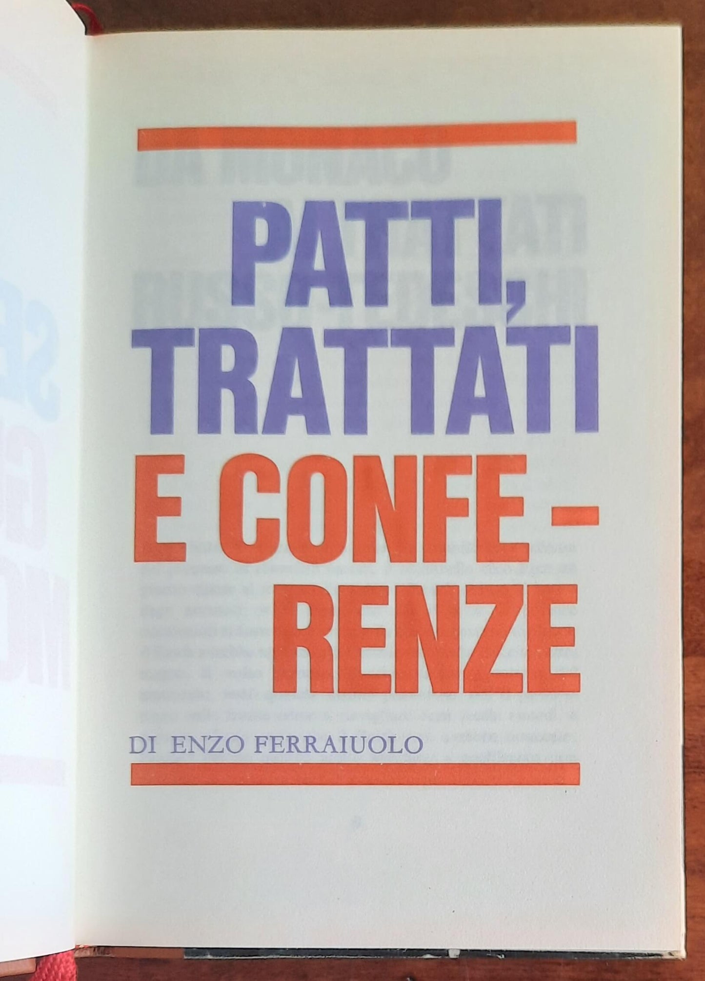 Patti trattati e conferenze - Edizioni Ferni - 1973