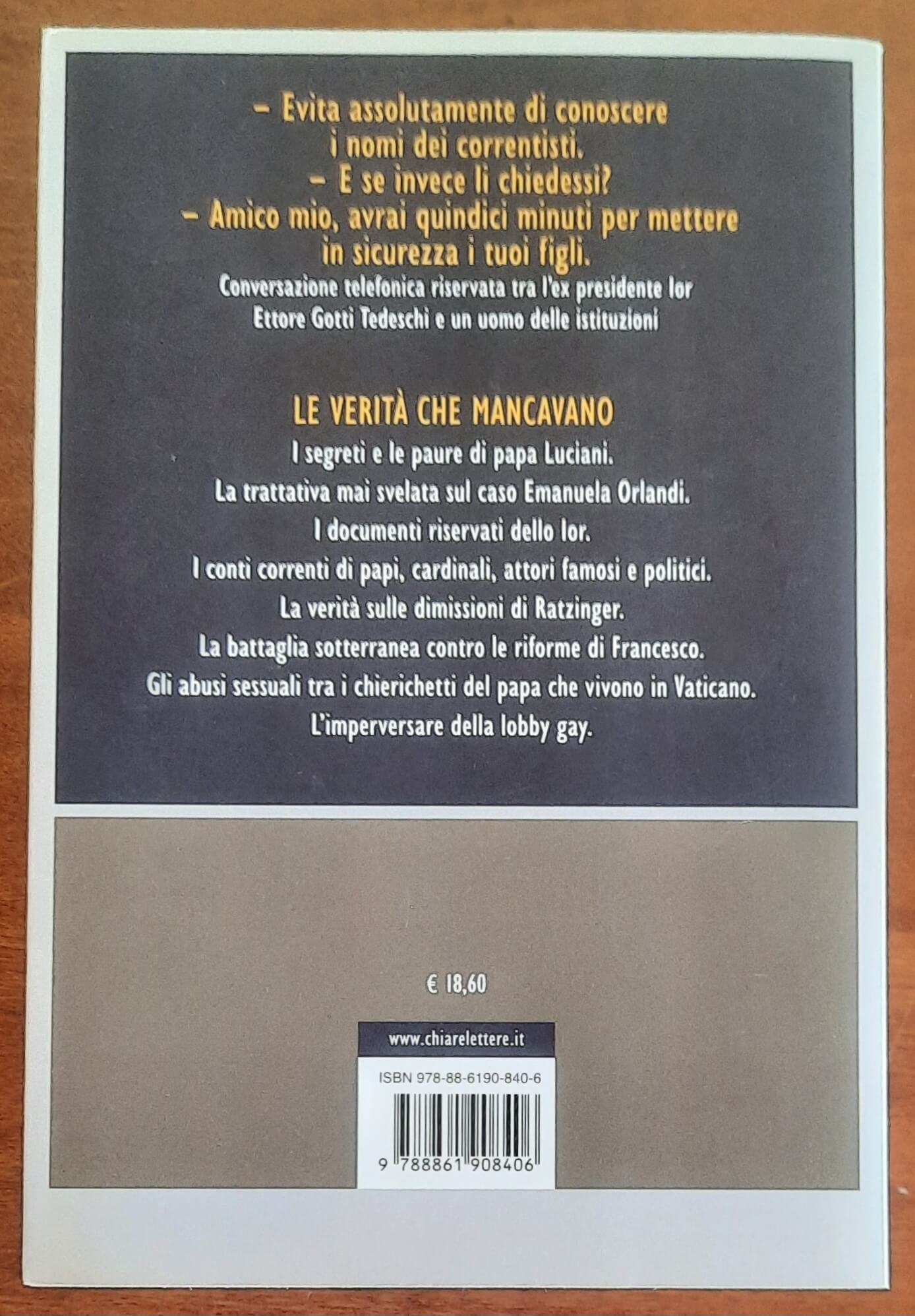 Peccato originale. Conti segreti, verità nascoste, ricatti: il blocco di potere che ostacola la rivoluzione di Francesco