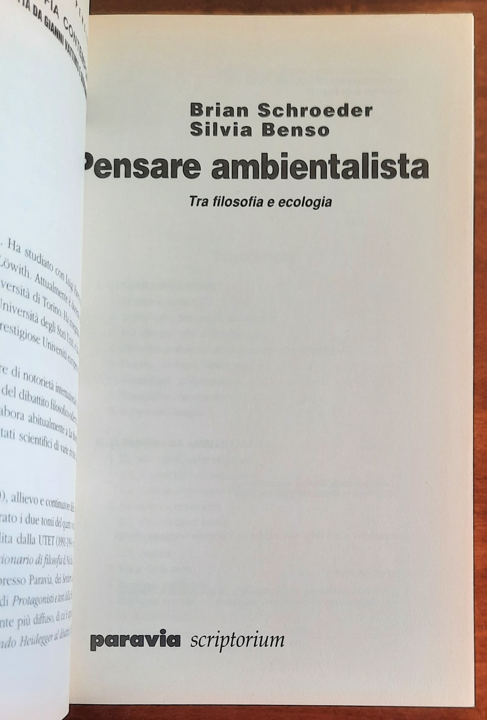Pensare ambientalista. Tra filosofia e ecologia - Brian Schroeder - Silvia Benso