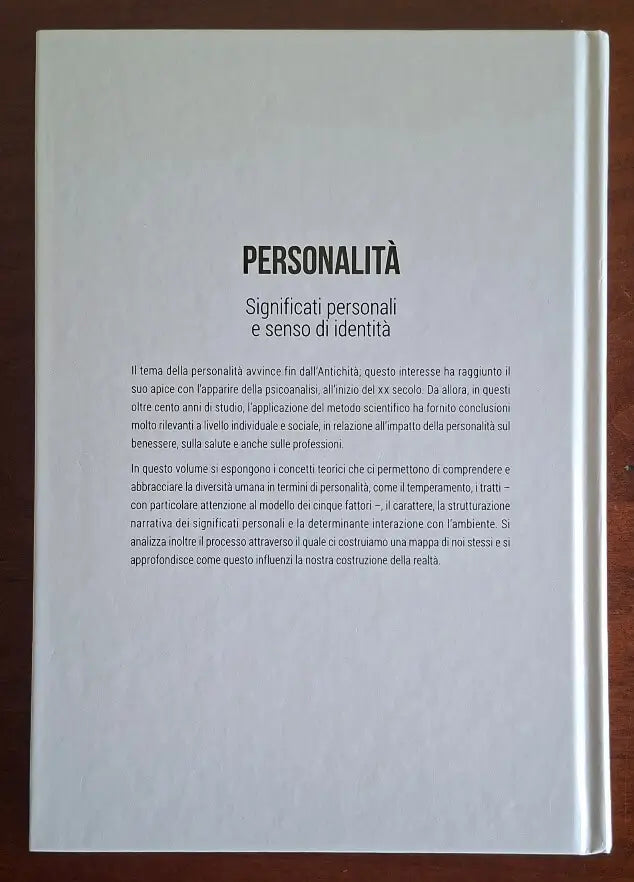 Personalità. Significati personali e senso di identità - Hachette