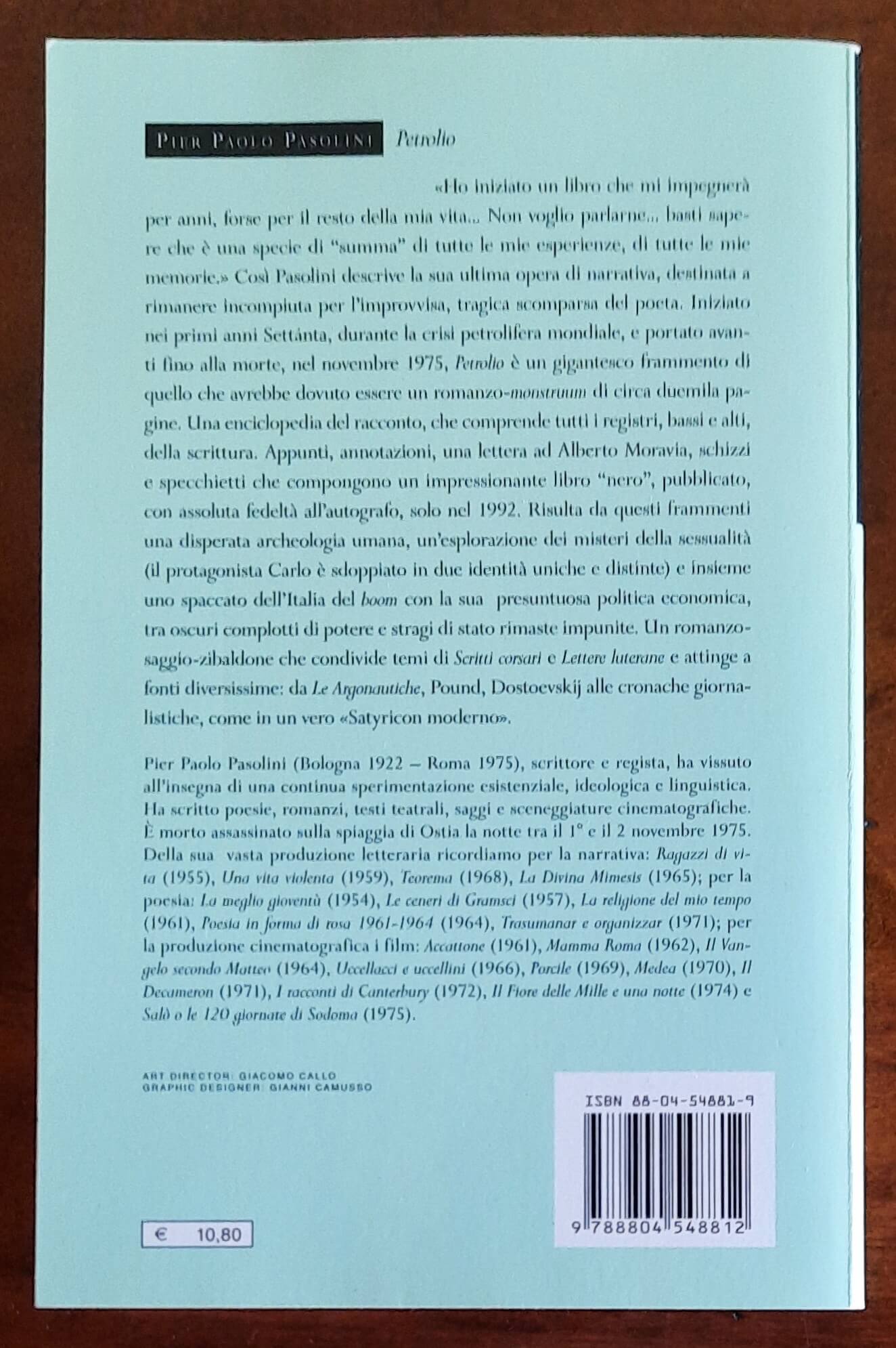 Petrolio - di Pier Paolo Pasolini - Mondadori