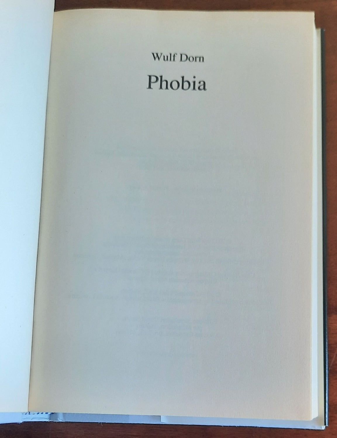 Phobia - di Wulf Dorn