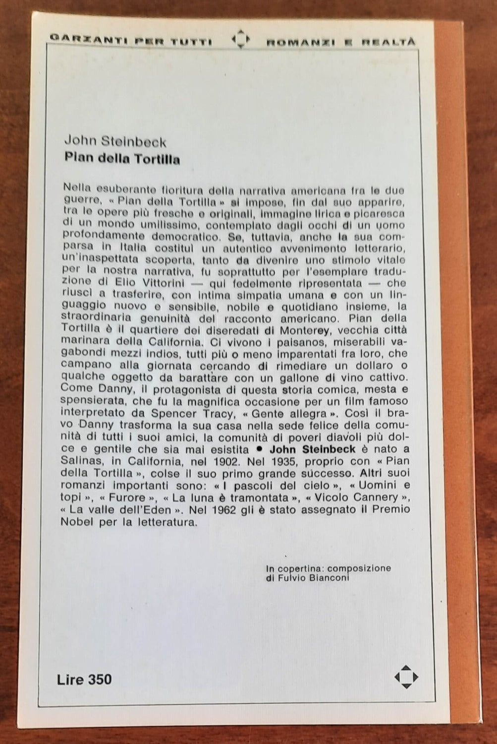 Pian della Tortilla - di John Steinbeck