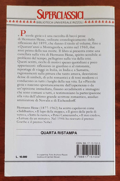 Piccole gioie. Riflessioni viaggi simboli «Proteste dell’anima»