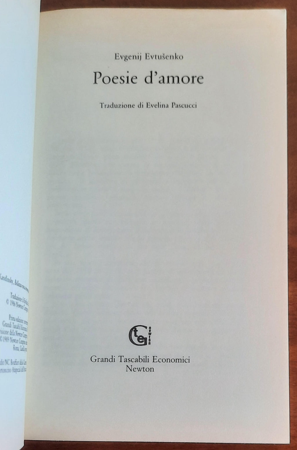 Poesie d’amore - di Evgenij Aleksandrovic Evtusenko