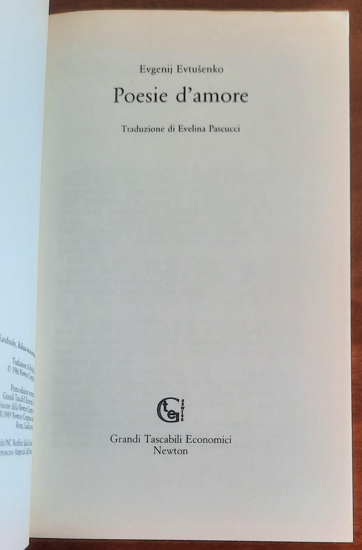 Poesie d’amore - di Evgenij Aleksandrovic Evtusenko