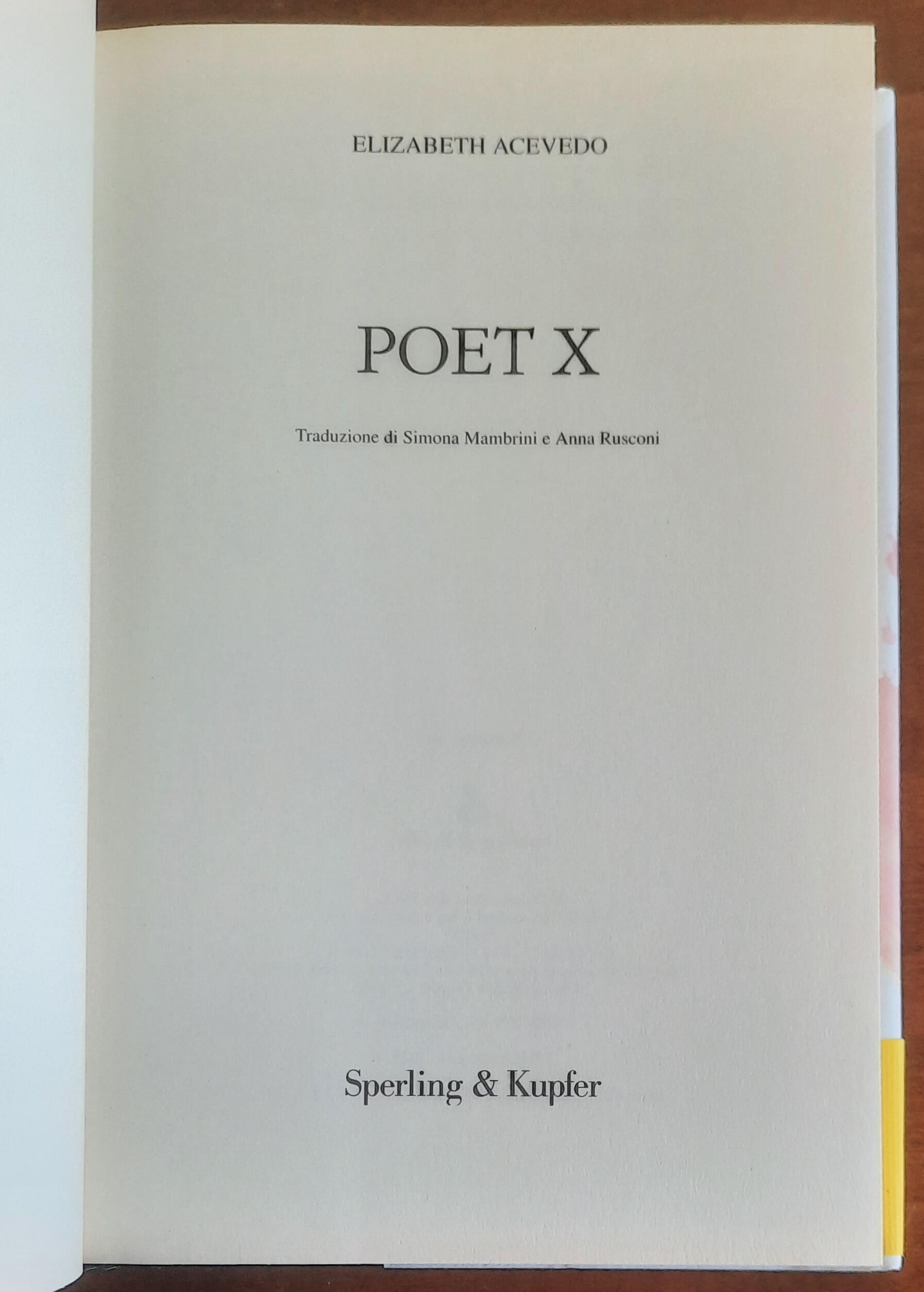 Poet X - di Elizabeth Acevedo - Sperling & Kupfer