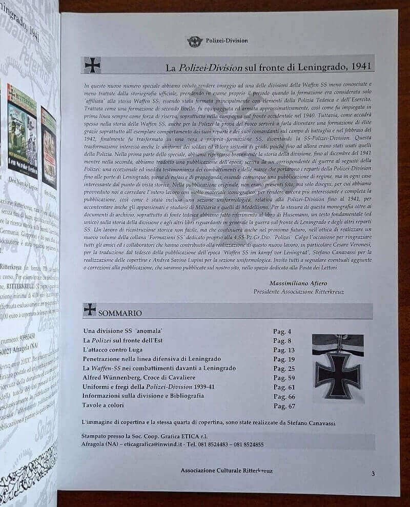 Numero speciale II/2011 Polizei-Division sul fronte di Leningrado: 1941.