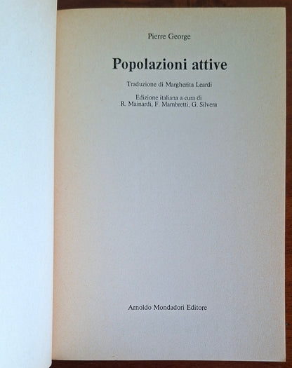 Popolazioni attive. Introduzione a una geografia del lavoro