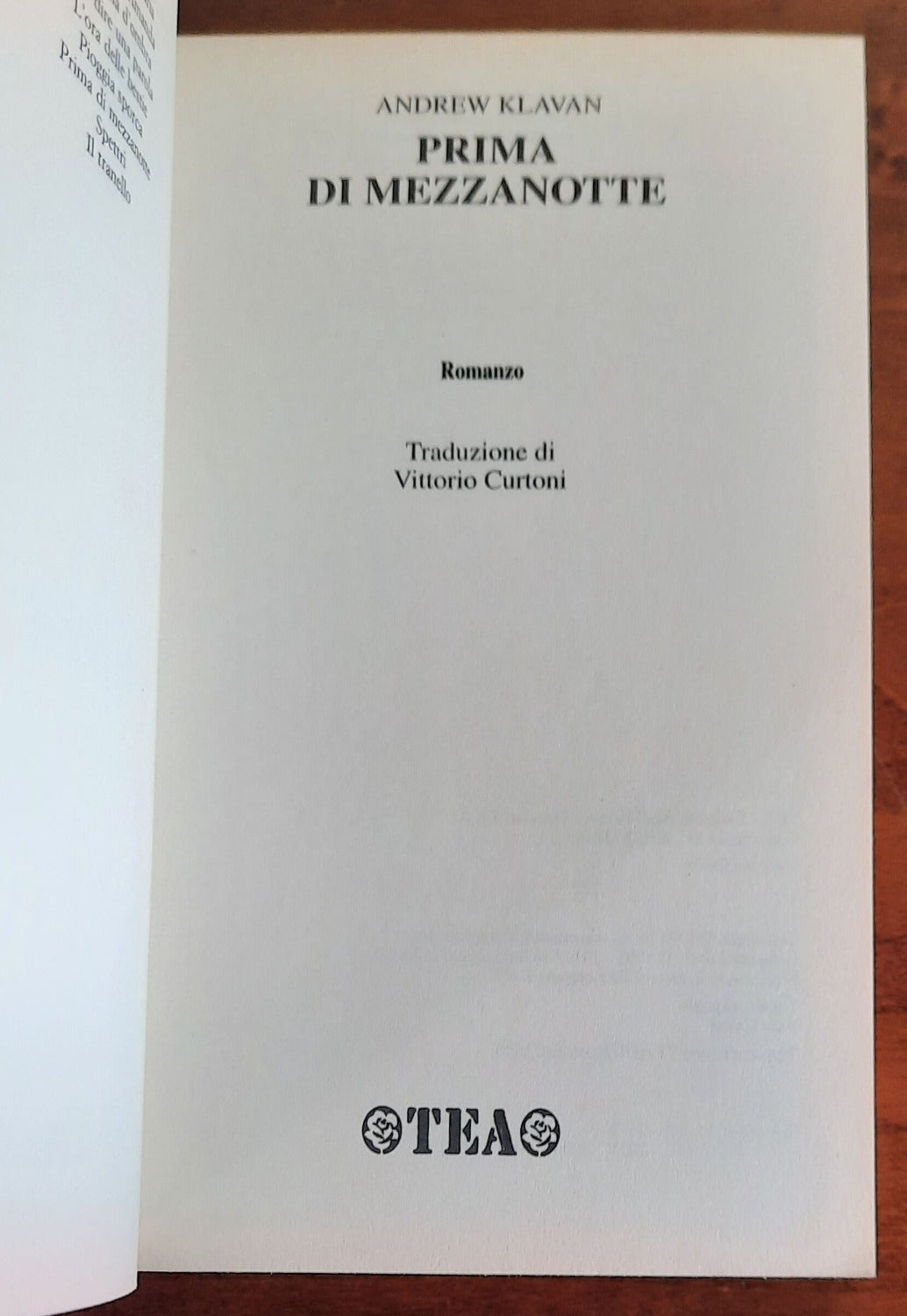 Prima di mezzanotte - di Andrew Klavan - Libreria Biellese