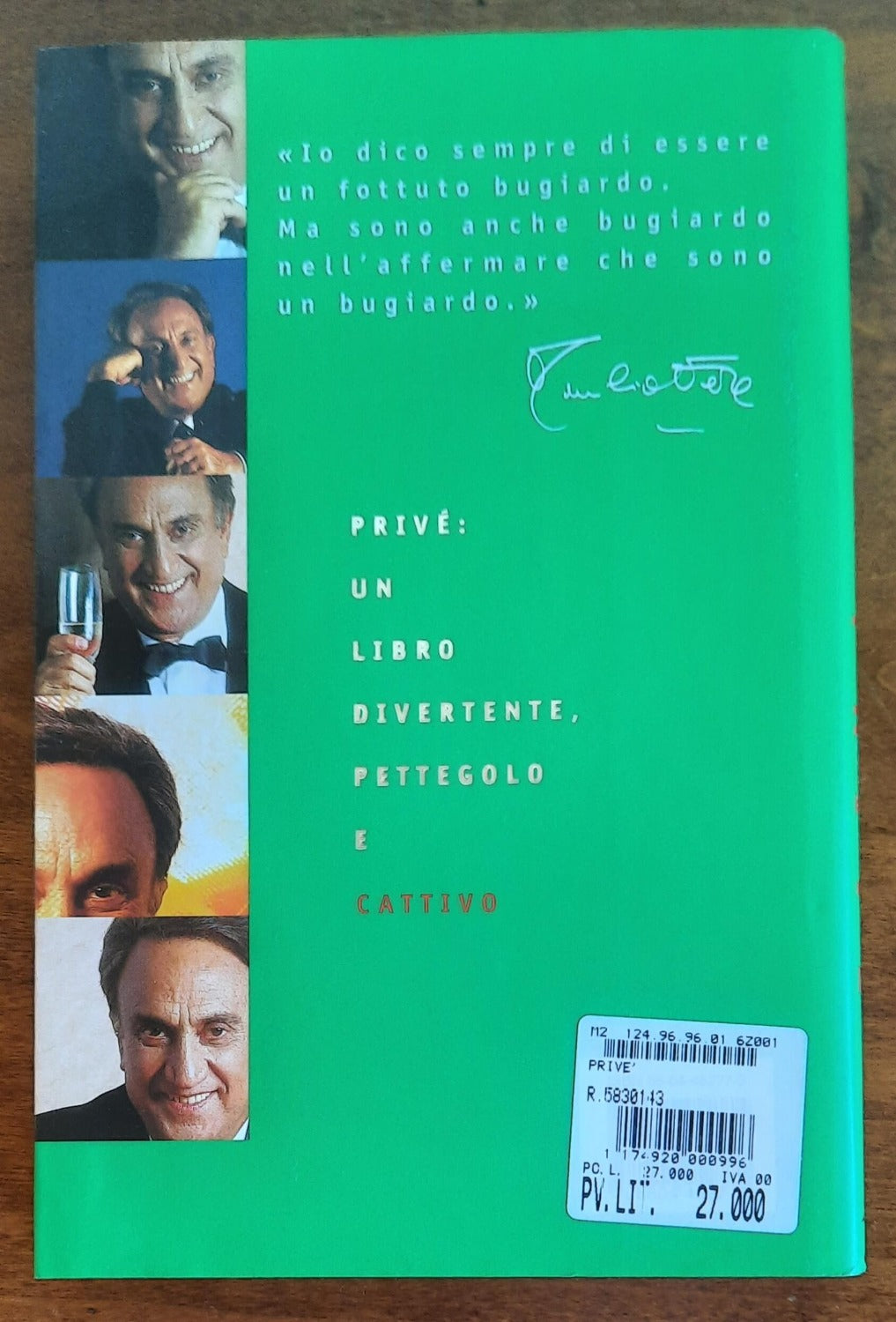 Privè. La vita è un gioco - di Emilio Fede - Libreria Biellese