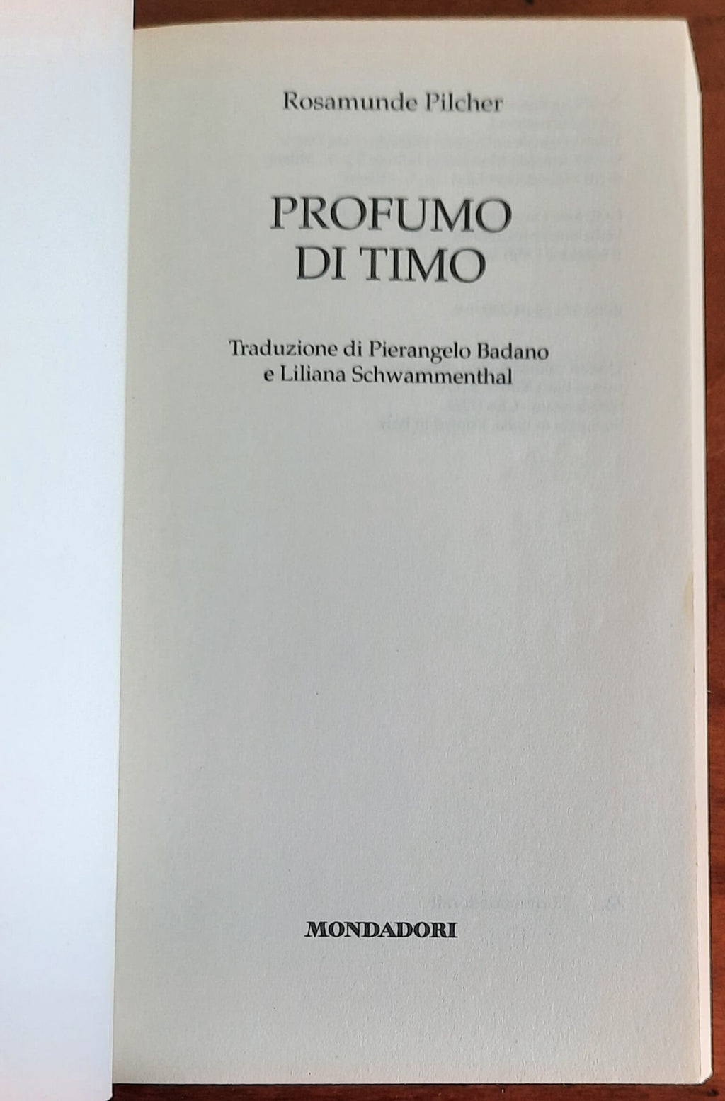 Profumo di timo - di Rosamunde Pilcher - Mondadori