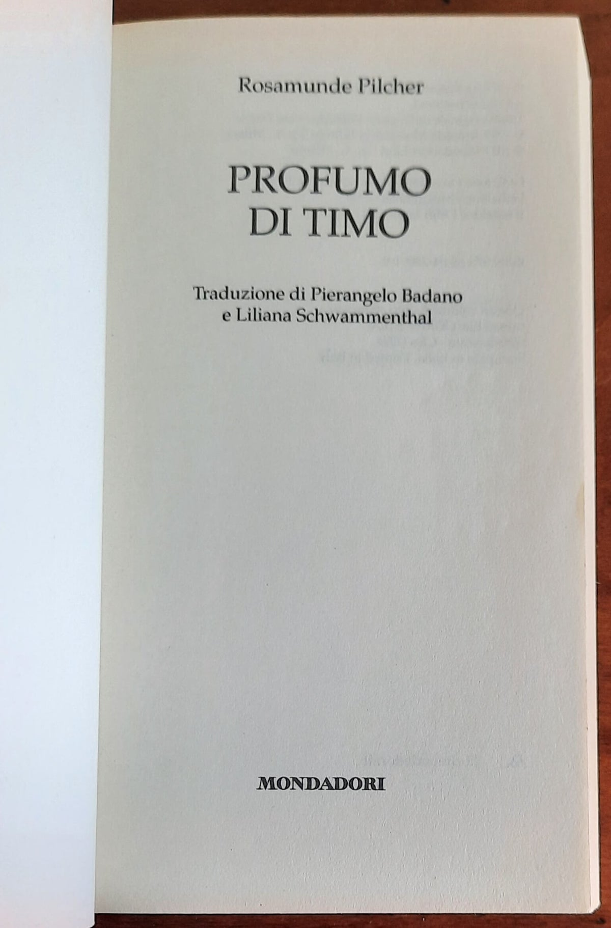 Profumo di timo - di Rosamunde Pilcher - Mondadori