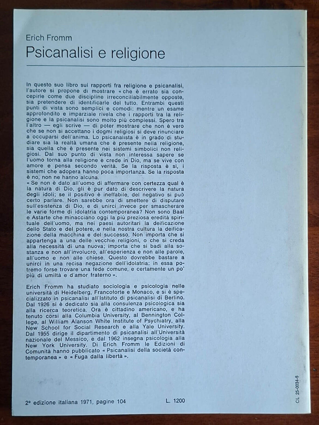 Psicanalisi e religione - Erich Fromm - Edizioni Di Comunità
