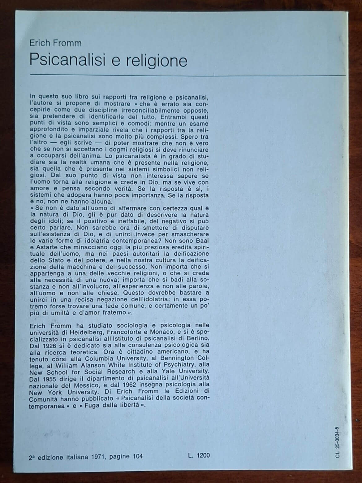 Psicanalisi e religione - Erich Fromm - Edizioni Di Comunità