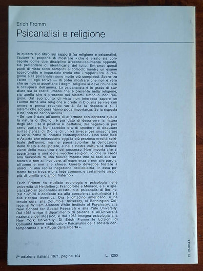 Psicanalisi e religione - Erich Fromm - Edizioni Di Comunità