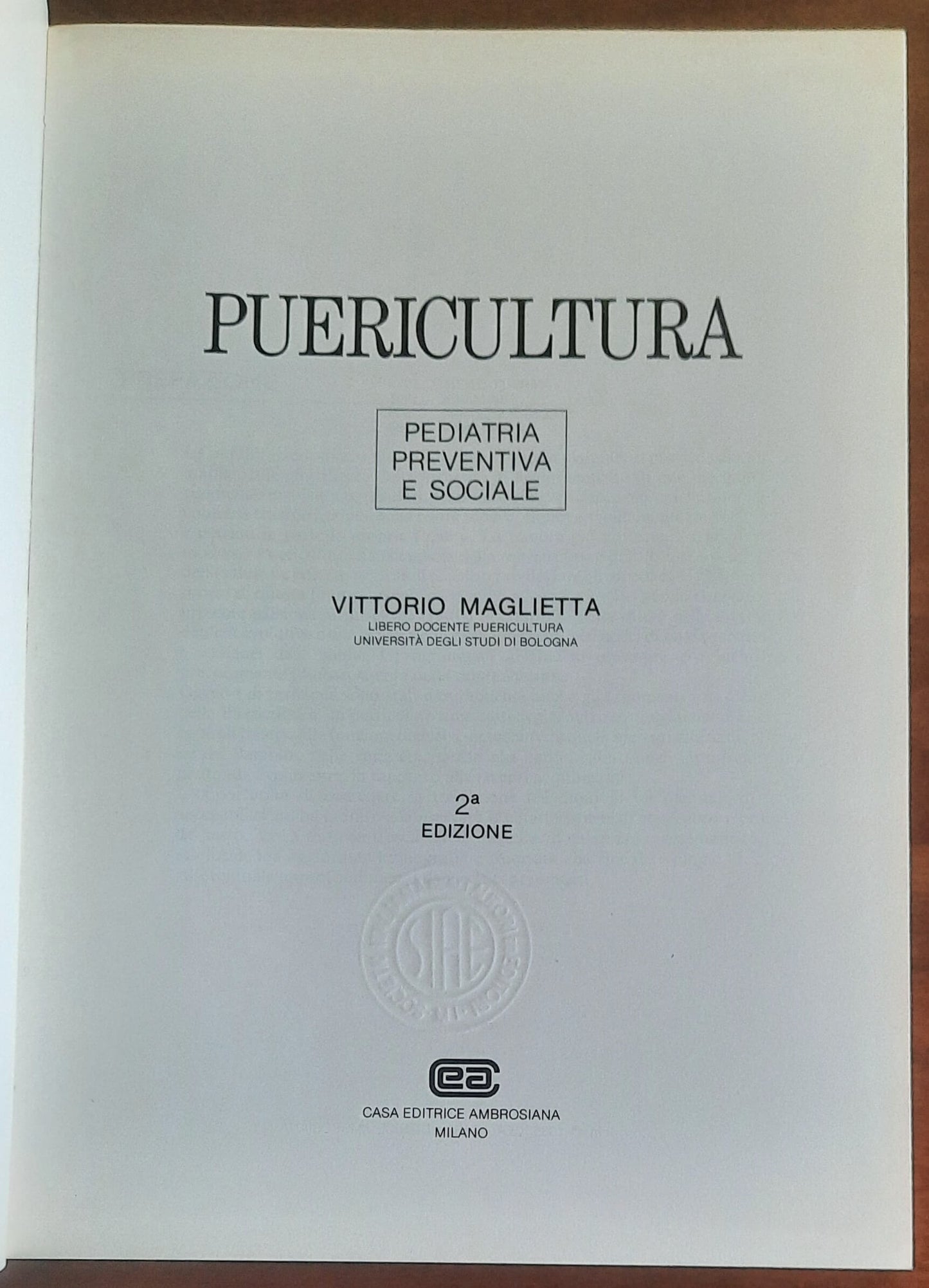 Puericultura. Pediatria preventiva e sociale - Casa Editrice Ambrosiana