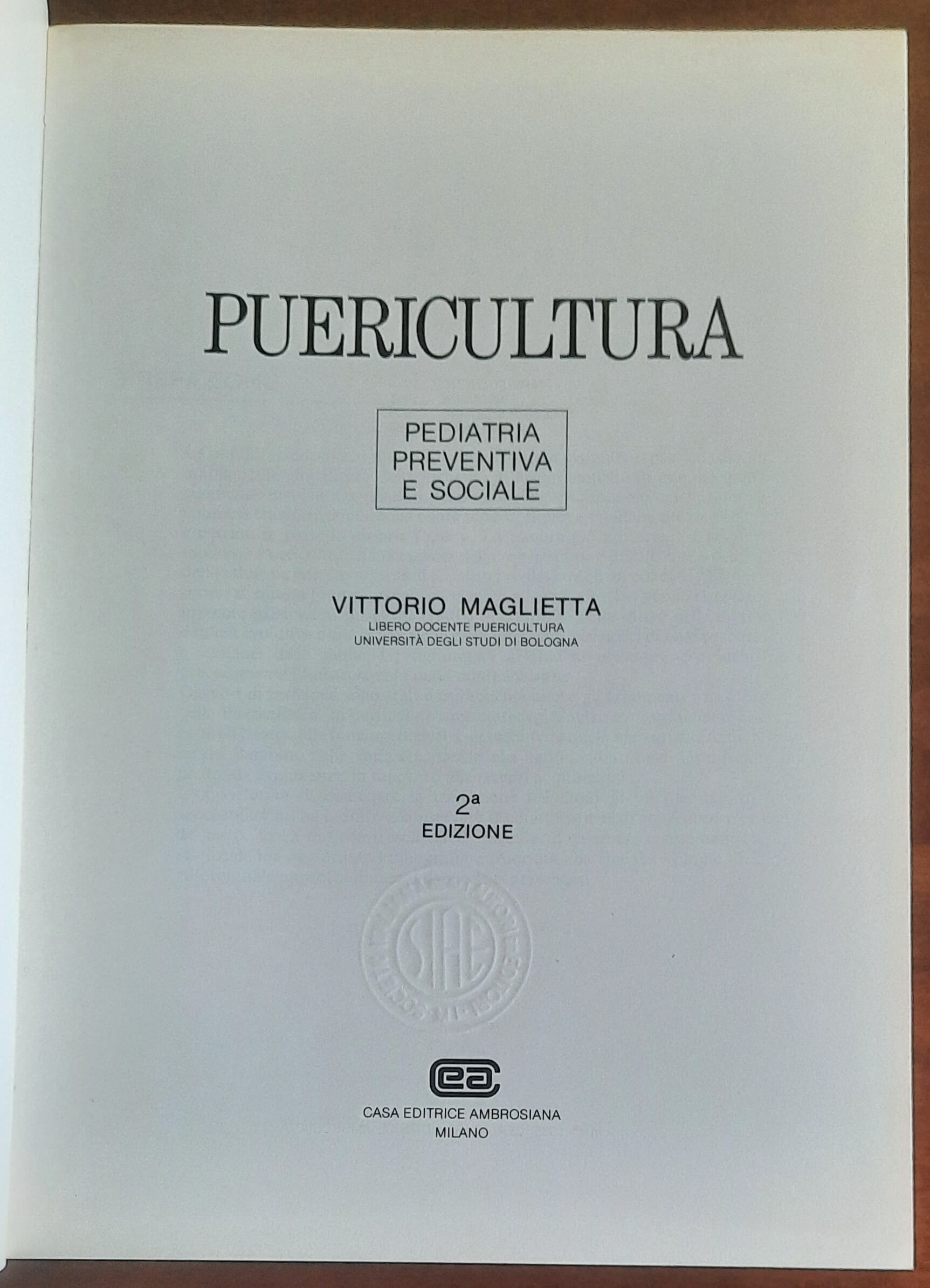 Puericultura. Pediatria preventiva e sociale - Casa Editrice Ambrosiana