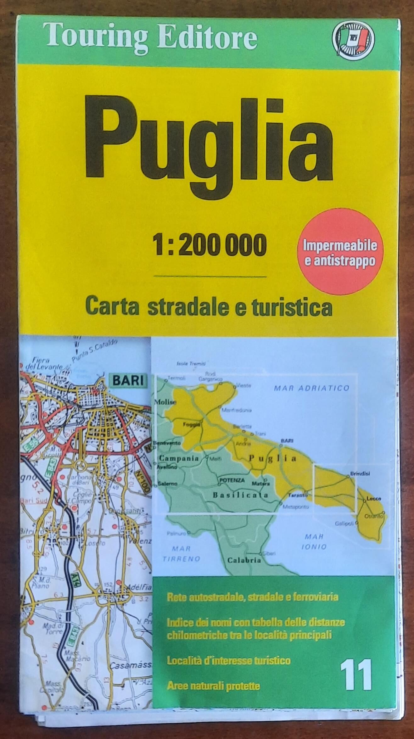 Puglia. Carta stradale e turistica. 1:200000 - Touring Editore